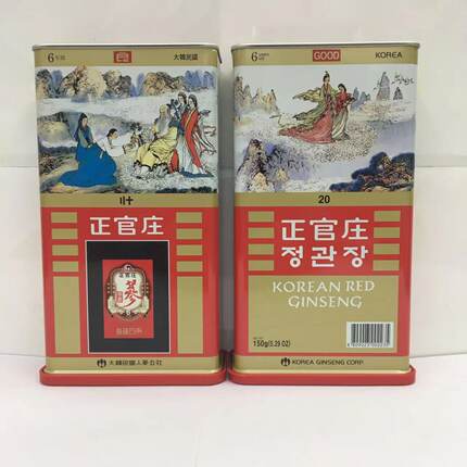 正官庄高丽参150克20支良字号6年根高丽红参另有75g50g37.5g600克