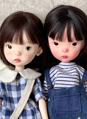 bjd娃娃小6分女娃 蓝豆豆bjd正版娃娃六分bjd素体sd娃bjd人偶娃娃