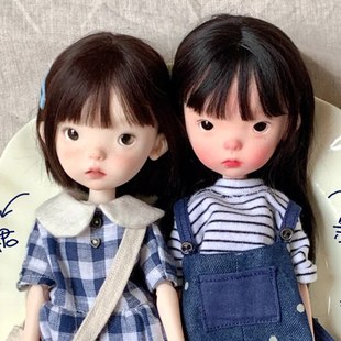 bjd娃娃小6分女娃 蓝豆豆bjd正版娃娃六分bjd素体sd娃bjd人偶娃娃