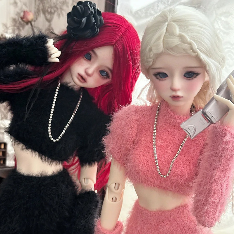 bjd娃娃bjd4分艾寇&铃兰 气质女娃四分女娃化妆关节素体人偶sd娃