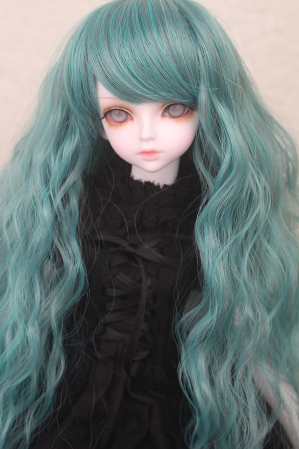 BJD/SD娃娃 1/4分 女娃娃 蓝色长卷发 美人鱼相似款假发