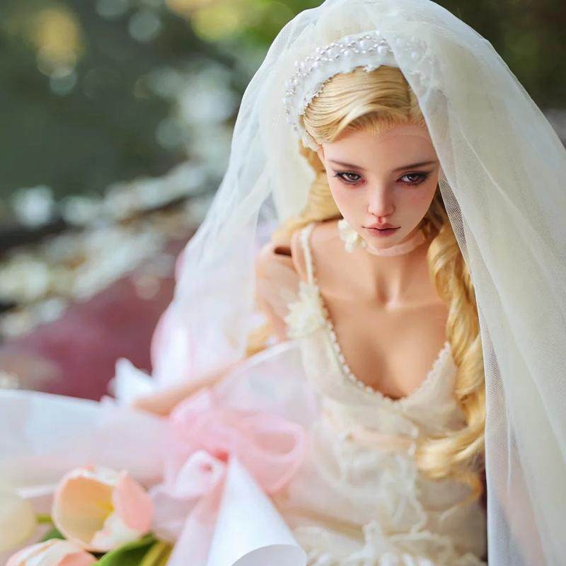 bjd娃娃4分女娃mari 玛丽sd温婉甜蜜婚纱飒关节可动人形玩偶化妆