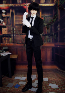 【娃衣】bjd娃衣 sd娃衣 1/3分男装  黑色西装 全套装 正式西装