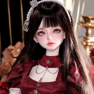 正版bjd4分女娃铃兰 全套bjd娃娃圣诞装sd四分bjd素体sd人偶娃娃