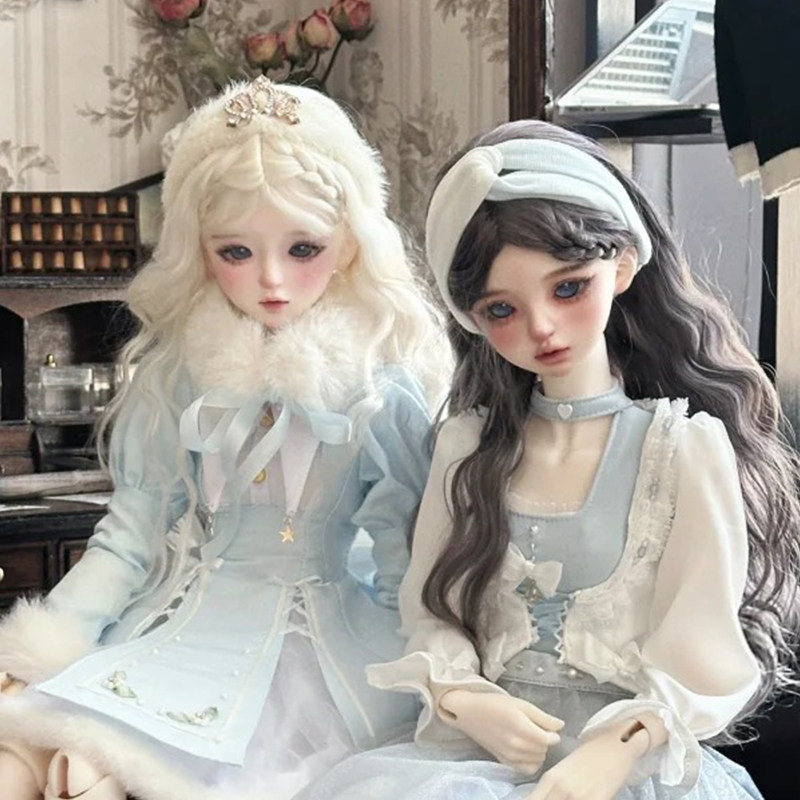 bjd娃娃bjd4分艾寇&铃兰 气质女娃四分女娃化妆关节素体人偶sd娃