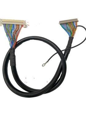 工控主板黑色线DF13对标准30P通用屏线19-27尺寸屏LVDS信号线定制