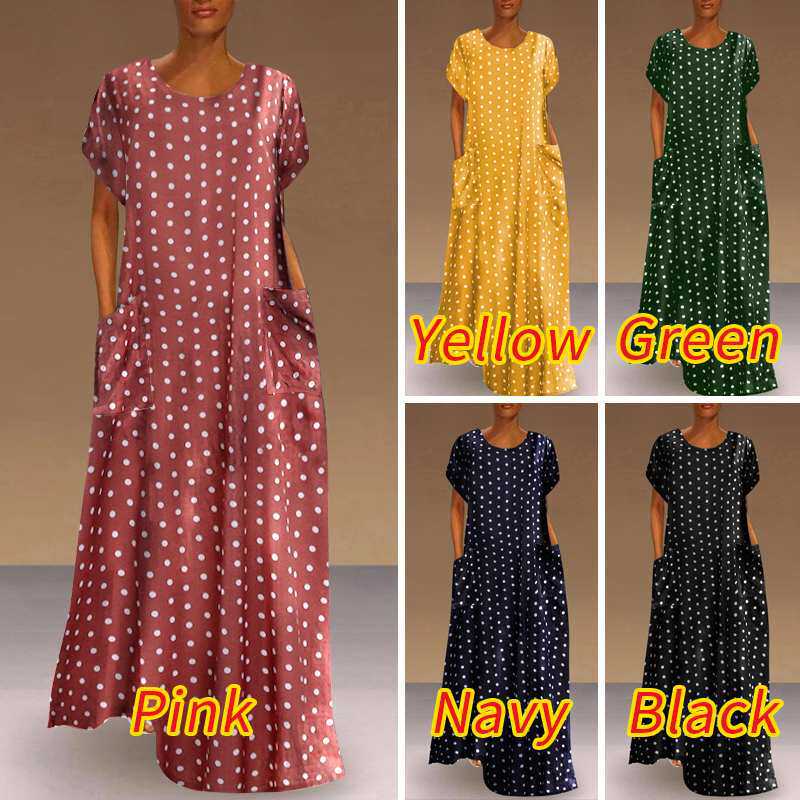 Casual round-neck polka dot dress 休闲街头风圆领波点连衣裙女