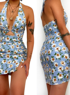 Fashion casual temperament summer new women's print dress