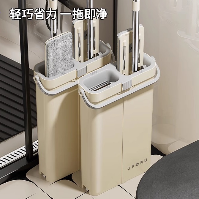 家用一拖净免手洗拖布刮刮乐拖把桶大号平板干湿两用懒人拖把