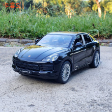 1:24保时捷卡宴S合金SUV汽车模型开门声光回力仿真金属车摆件玩具