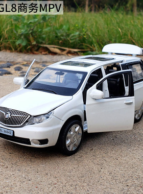 1:32别克商务MPV合金车模GL8仿真金属车模开门声光回力玩具车摆件