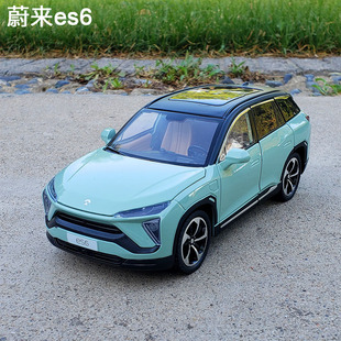 24蔚来es6新能源SUV合金汽车模型仿真金属车摆件声光开门玩具车