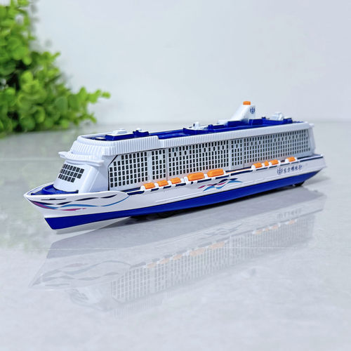 合金豪华游轮客船仿真观光船游艇模型声光回力男孩玩具轮船礼物