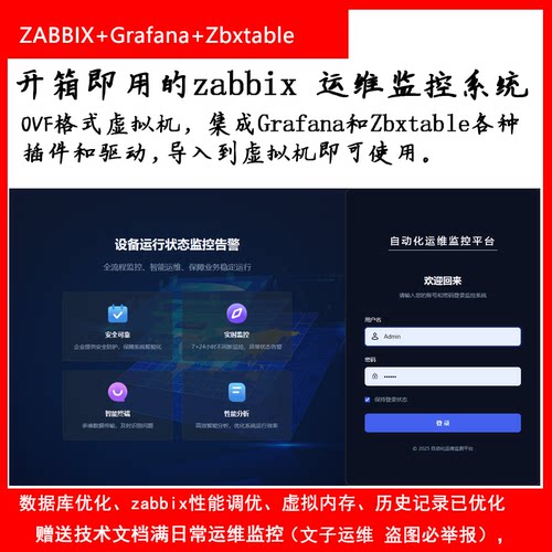 zabbix虚拟机OVF中文模板