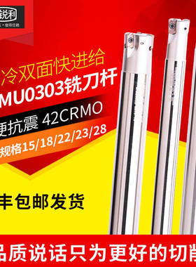 锐利数控双面铣刀杆0303加工中心快进给EXN03内冷16 17 20 32