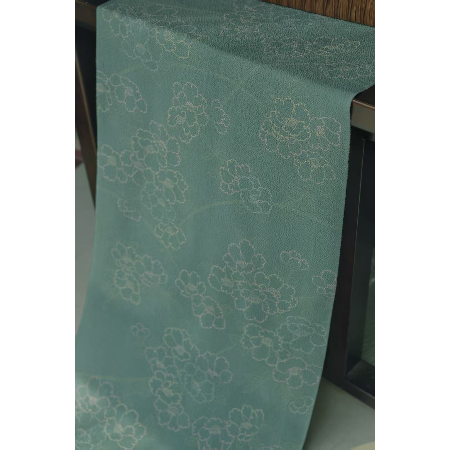 山茶白描 缩缅 正绢真丝小纹和服反解改娃衣眉子衣缘宋制旗袍汉服