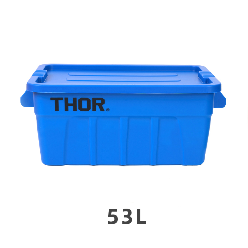 THOR收纳箱储物整理箱户外露营后备车载居家用衣服玩具带盖工业风