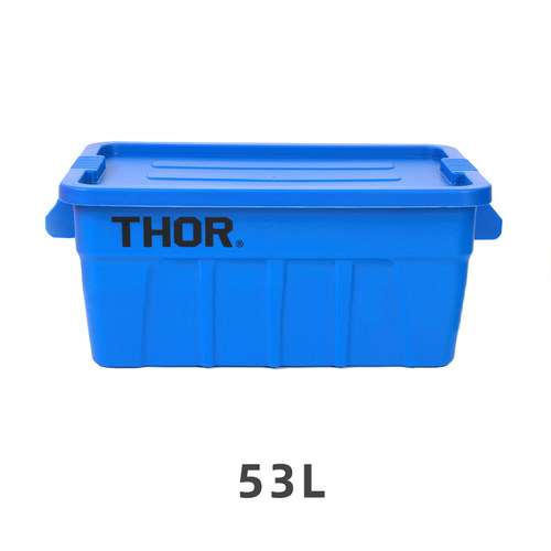 THOR收纳箱储物整理箱户外露营后备车载居家用衣服玩具带盖工业风