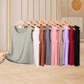 纯色宽松圆领凉感外穿时尚 新款 透气百搭 背心夏季 女款