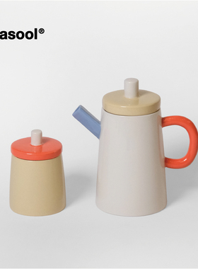 basool 水具套 Geometry系列 原创家用茶壶套装杯子陶瓷简约带盖