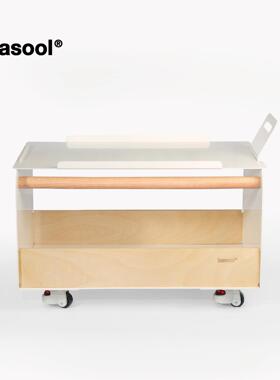 basool 推车 Tangibility系列 移动茶几小推车中古工业风福马轮
