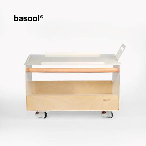 basool移动茶几推车工业风