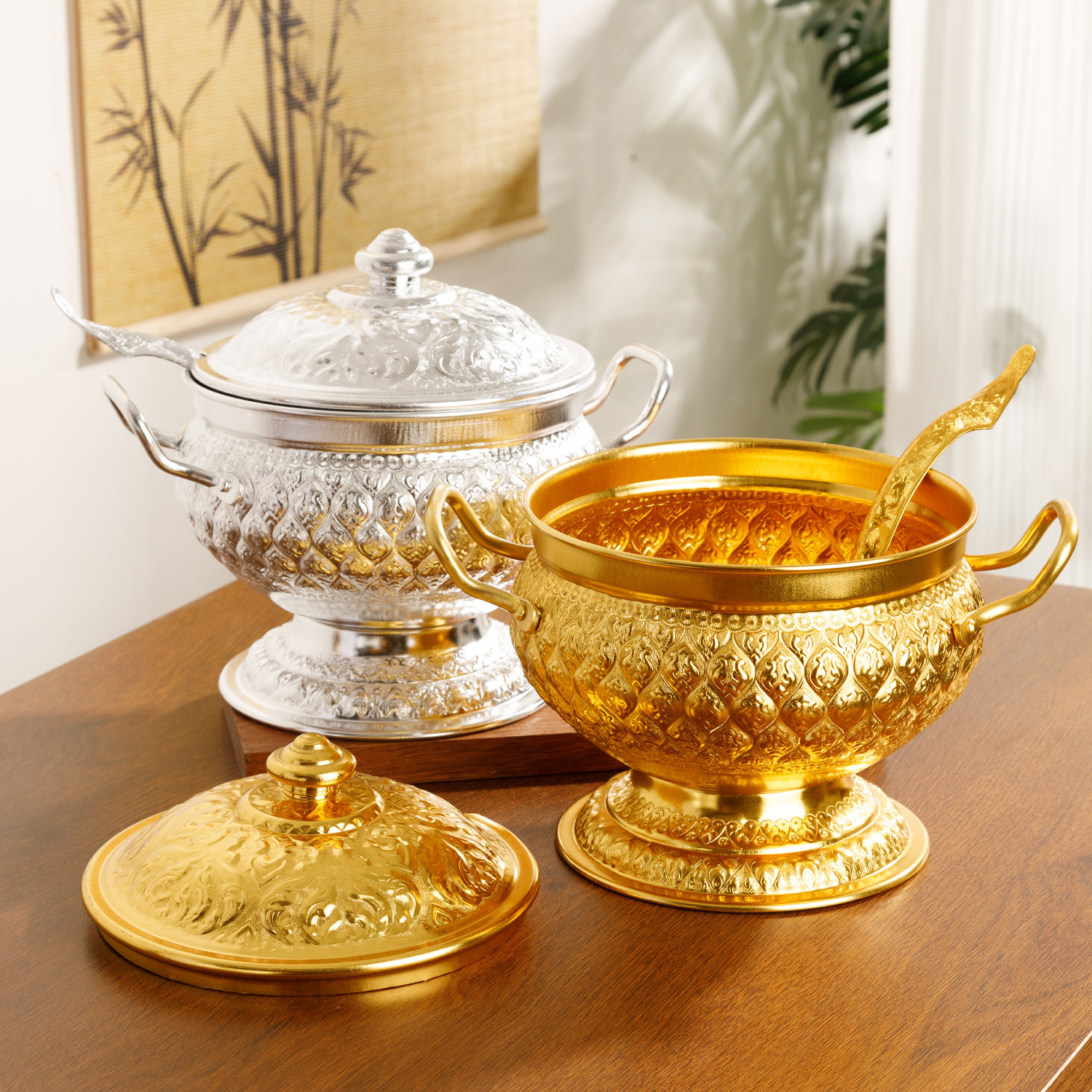 泰国进口汤锅餐具冬阴功东南亚酒店会所餐厅专用汤锅厨房用具用品