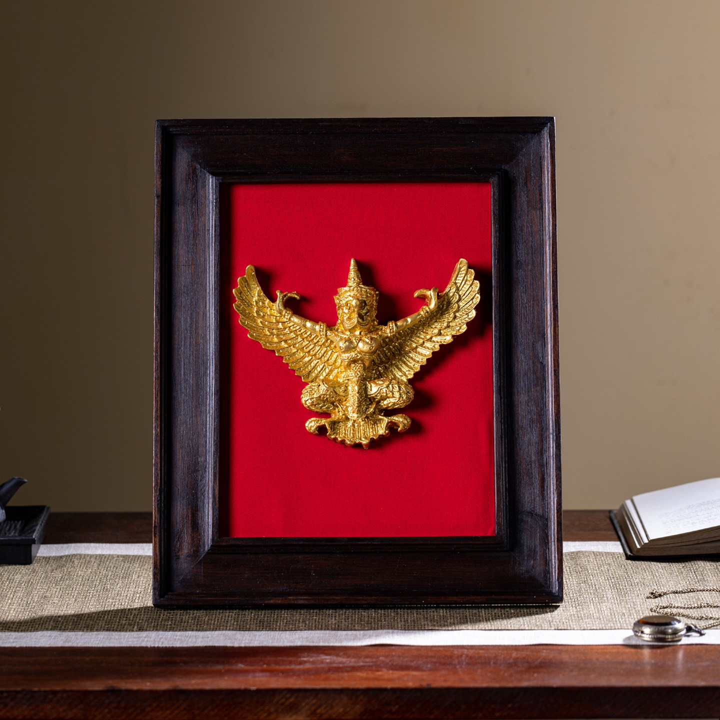 泰国实木相框画摆件摆台创意客厅玄关装饰摆设东南亚风格装饰工艺