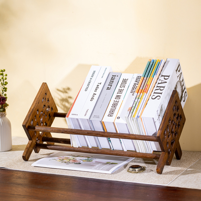 实木复古柚木书架收纳柚木置物架