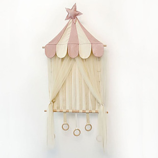 星星款蝴蝶结头饰防尘收纳架儿童壁挂头箍发夹收纳袋节日礼物装饰