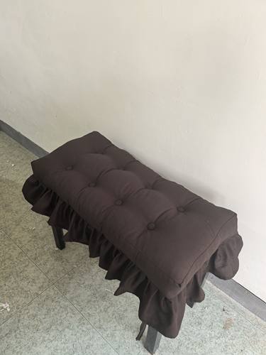 长坐垫椅子加厚条形纯色亚麻布