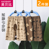 纯棉薄款 子夏季 婴儿七分裤 小童空调裤 宽松 网眼透气睡裤 宝宝开裆裤