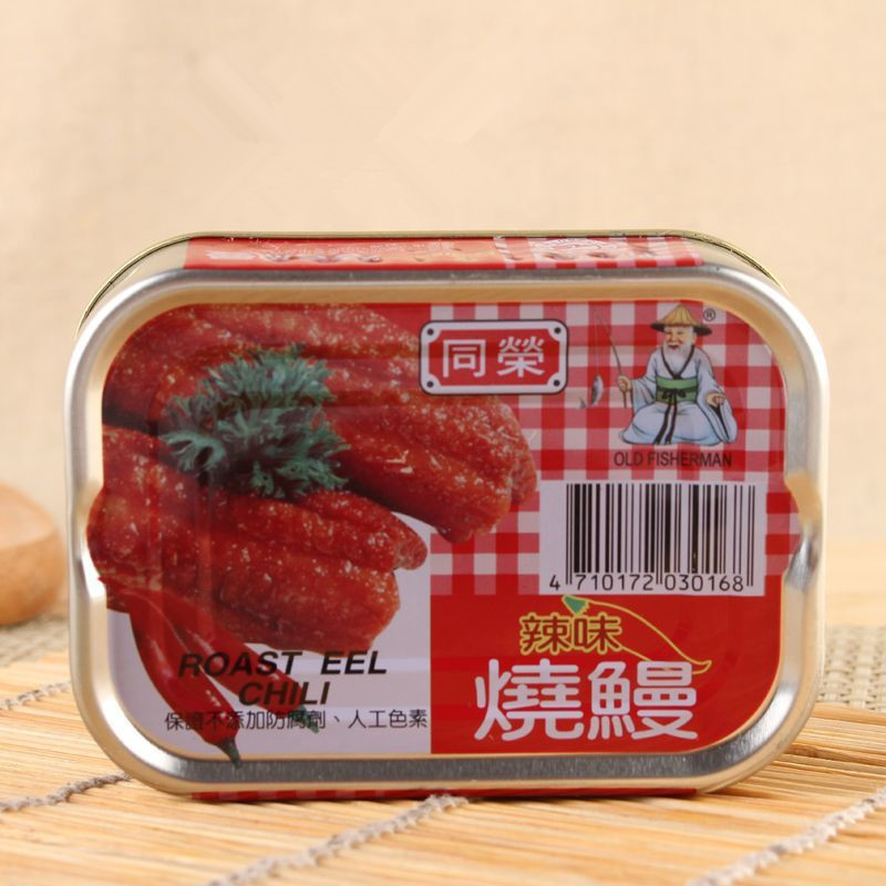 台湾进口 鱼即食罐头 同荣辣味红烧鳗100g 鳗鱼罐头