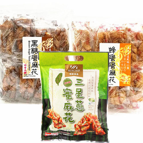 明奇古早味三星葱蜂蜜黑糖麻花
