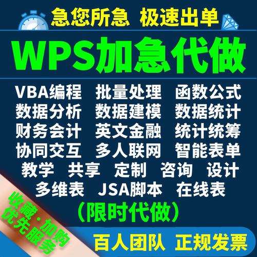 在线wps共享协同表格代做AirScript脚本VBA宏JSA编程进销存出入库