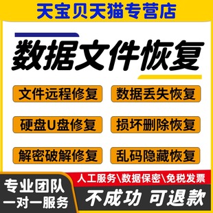 excel表格word文件ppt文档解密损坏丢失远程修复硬盘隐藏数据恢复