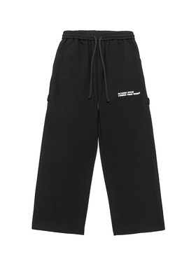 IEID美式休闲直筒卫裤男潮牌大码宽松设计感百搭2025新款运动裤