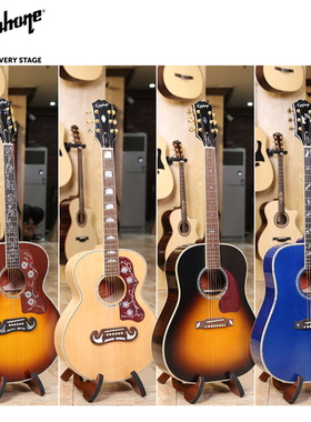 易普峰Epiphone 蜂鸟J200 Parlor J45 Custom全单民谣木吉他 预售