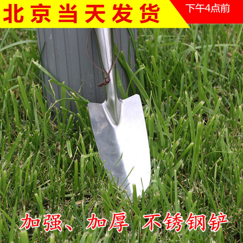 不锈钢铲铁铲种花松土工具铲花园铁锹铁铲花铲户外农具包邮