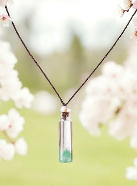 巴西吊坠翠绿色异象水晶纯银镀金