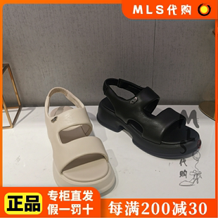 纯凉鞋 BL3 2023年夏季 BELLE 舒适软面厚底女鞋 Z3Y1D 百丽 国内代购