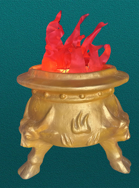 蒙古族雕塑祭火盆婚礼庆典装饰路引玻璃钢风机火盆架道具草原