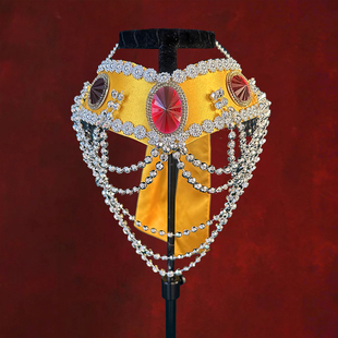 蒙古族顶碗舞头饰舞蹈帽子带碗托架可调节儿童成人民族舞蹈配饰