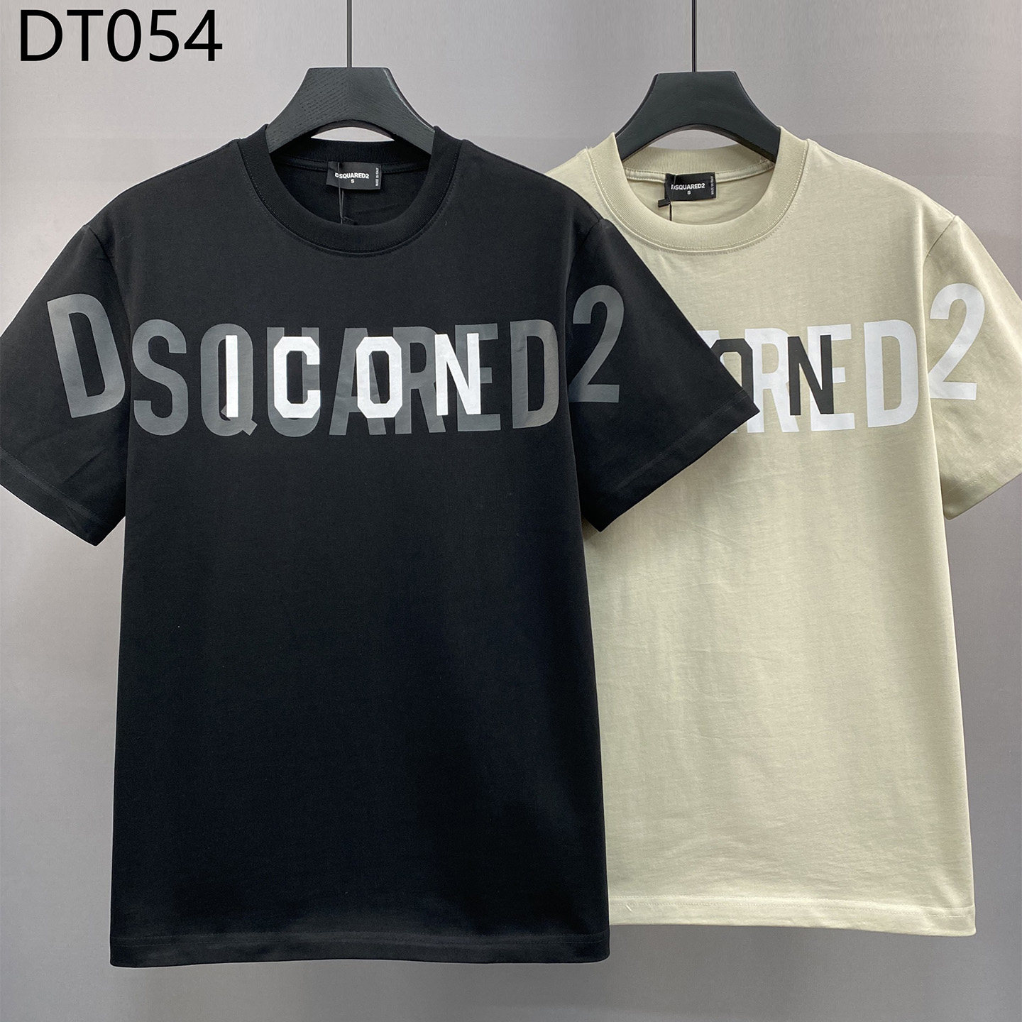 男士短袖T恤夏季宽松版ICON简约重叠印花时尚潮流纯棉上衣T-shirt图片