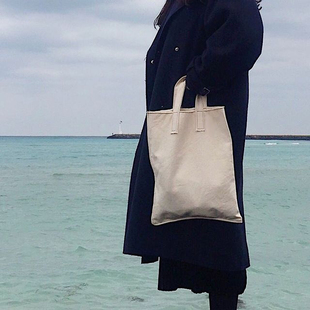 ins同款 JSmulin自制新款 韩风大容量简约帆布手提包ipad电脑包 包邮