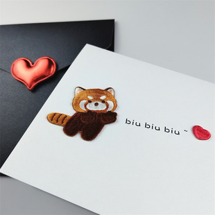 (发射爱心)情侣情人节520七夕生日贺卡小卡片定制照片代写高端