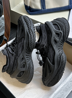 飞织椰子鞋女新款运动鞋女学生韩版百搭气垫鞋字透气网鞋跑步女鞋