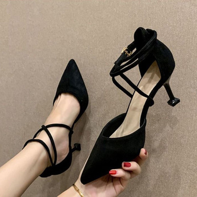 小清新法式少女高跟鞋