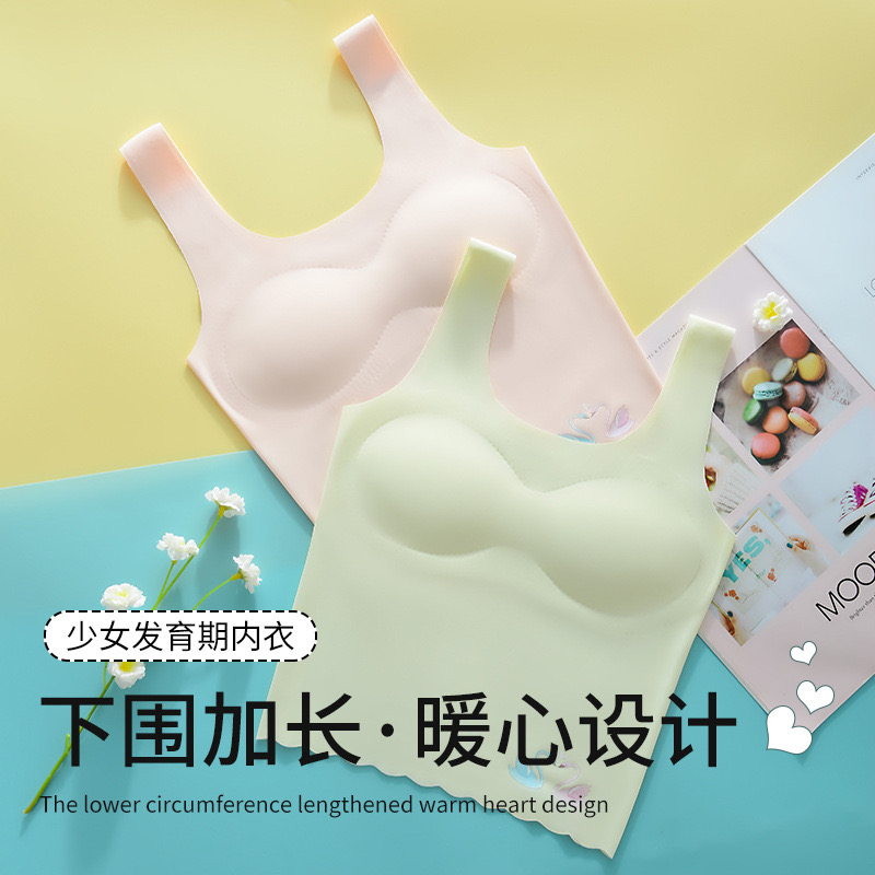 发育期初中生儿童女童内衣小学生青春期小背心无痕薄款少女文胸罩