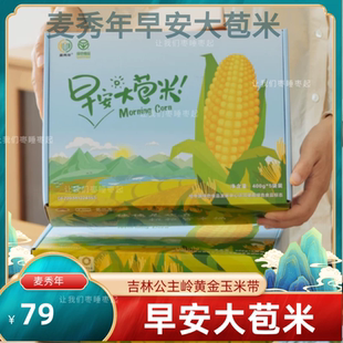 麦秀年早安大苞米吉林公主岭黄糯玉米新鲜绿色食品非转基因旗舰店